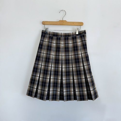 Dennis Blue Yellow Plaid Pleated Uniform Skirt