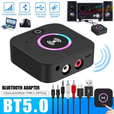 Wireless Bluetooth5.0 USB Receiver 3.5mm AUX NFC To 2RCA Audio Stereo Adapter
