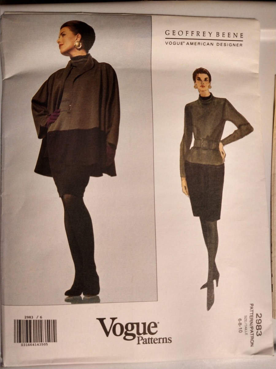 Vogue 2983 Sewing Pattern sz 6-8-10 Geoffrey Beene Womens Vogue 2983 Sewing Pattern sz 6-8-10 Geoffrey Beene Womens