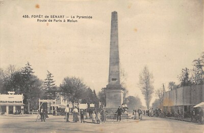 Old postcard 91 FORET DE SENART LA PYRAMIDE ROUTE DE PARIS A MELUN