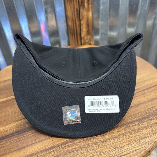 New Era 59FIFTY Cap NBA Chicago Bulls Windy City Black / Grey Hat Size 7 1/4 New - Picture 3 of 3