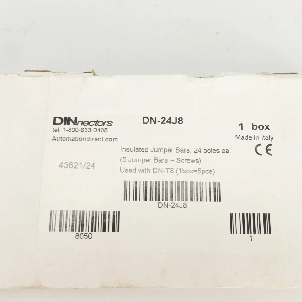 Automation Direct DN-24J8 DINnectres 24 Pole Insulated Jumper Bars 1 Box 5 Pcs - Image 2 of 4