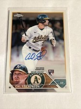 2023 Topps Chrome Cal Stevenson RA-CST Rookie Auto Oakland A's RC