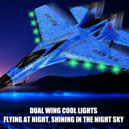 LED RC Flugzeug 2.4GHz Ferngesteuertes Flugzeug Spielzeug für Kinder Erwachsene - Bild 7 von 19