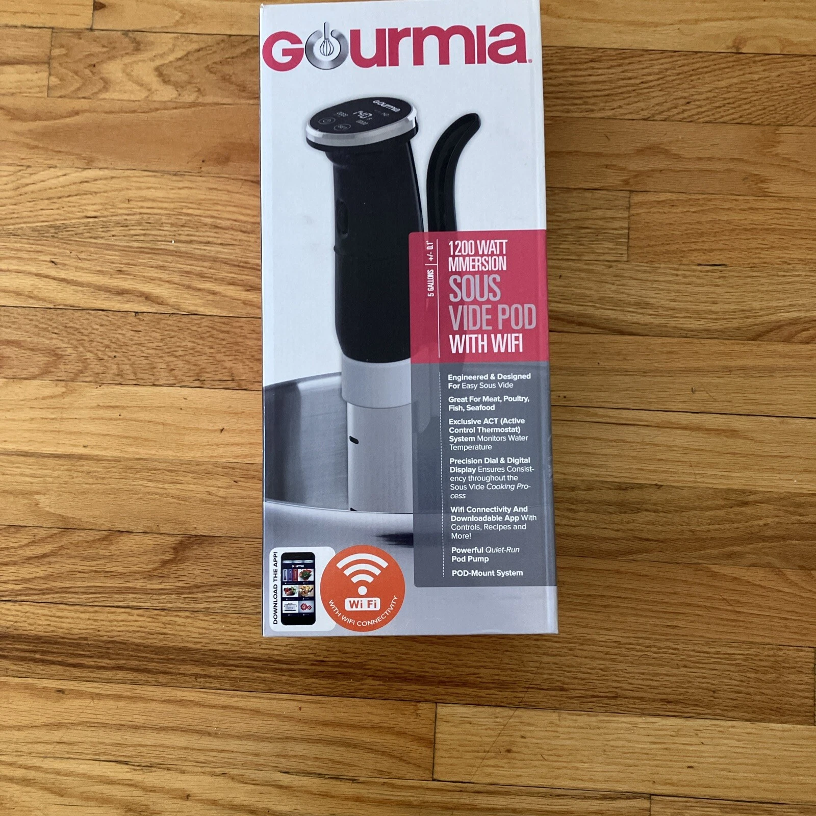 Gourmia Sous Vide Pod ( model GSV150B) WiFi compatibility NEW