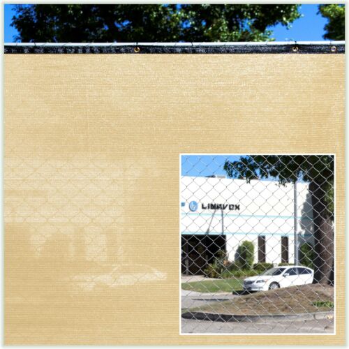 ColourTree Beige 6' Tall Fence Privacy Wind Screen Mesh Cover Custom Sizes - Picture 2 of 8
