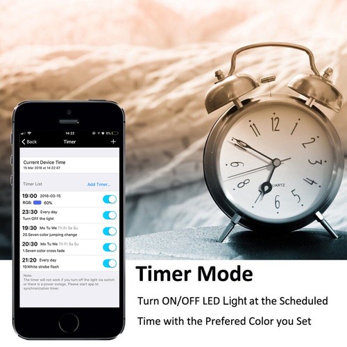 45mm RGB Warm White Low Voltage WIFI LED Stair Step Plinth Decking Lights Garden - Picture 4 of 15