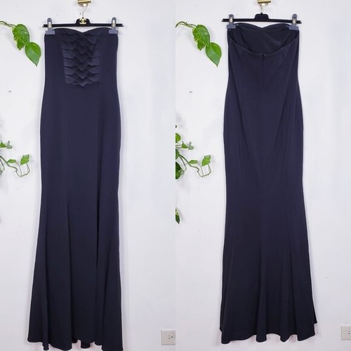 BADGLEY MISCHKA Dress 6 Black Formal Evening Gown SMALL Party Off Luxury NWT$795 - Picture 2 of 10
