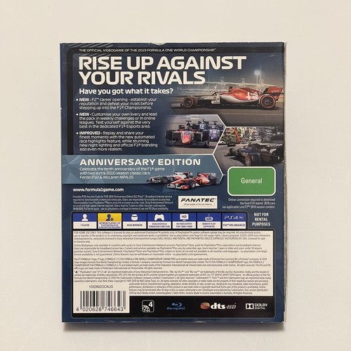 F1 2019 Anniversary PlayStation 4 Formula One 2019 PS4 Game - Picture 2 of 2
