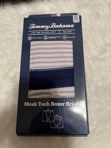 Tommy Bahama Mesh Tech Boxershorts Herren XLarge gestreift neu mit Etikett UVP $ 30/1 pro Karton