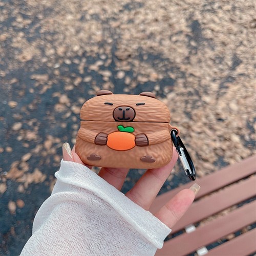 Cute Capybara Cartoon Cover Case For AirPods 1 2 3 Pro Pro 2 - Picture 7 of 22