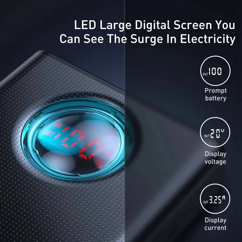 30000mAh Power Bank PD 65W QC4.0 Schnell Ladegerät USB C Externer Akku Universal - Bild 4 von 4