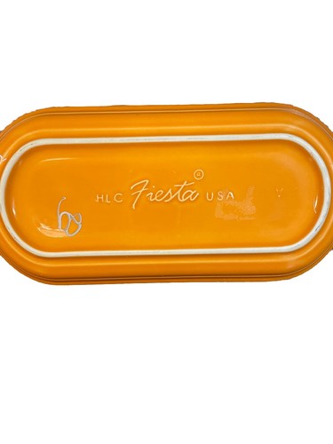 Fiestaware Bread Plate Oval Serving Tray 12in. FiestaWare Orange Tangerine - Picture 5 of 6