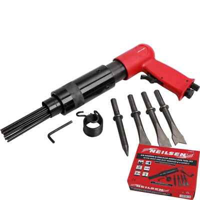 Air Hammer Chisel Descaler Needle Gun With 4 Chisels Tool For ...