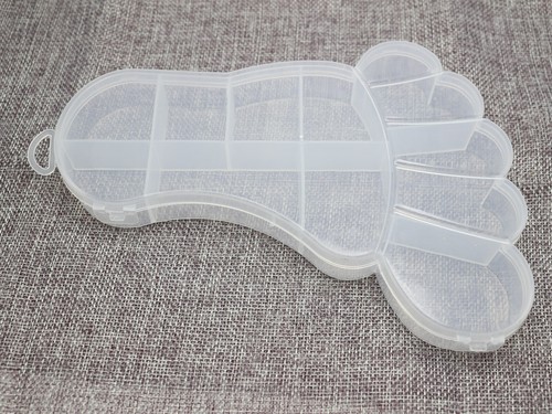 Caja de plástico transparente compartimentos exhibición de cuentas contenedor de almacenamiento varias formas - Imagen 18 de 29