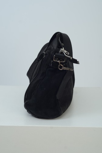 Bolso de Hombro Delle Cose Lujo Unisex Negro Teñido Cuero Genuino Hecho en Italia - Imagen 3 de 16
