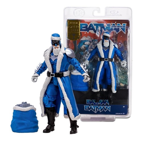 Mcfarlane DC Multiverse Batman Santa Blue Suit Gold Label 7" Figure New In Hand