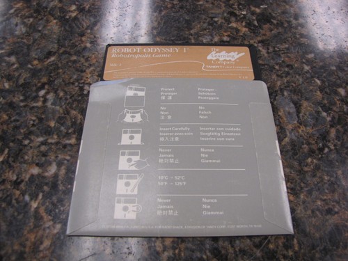 Vintage Tandy - Robot Odyssey 1 Floppy Disk 5.25" - MF17 - Afbeelding 3 van 3