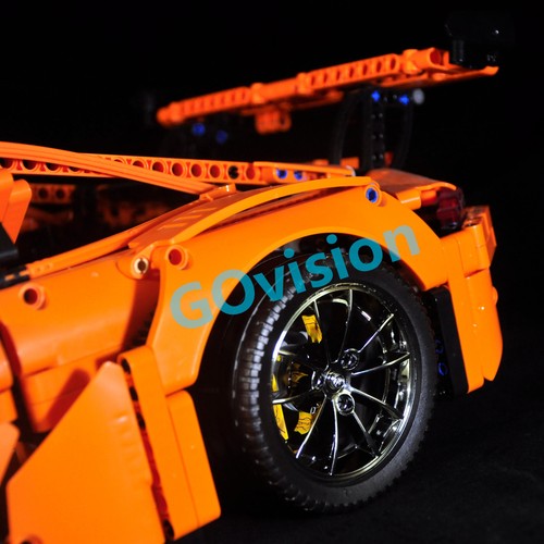 Custom 4 pcs Chrome Silver rims wheels hubs 23800 for Lego 42056 42115 42083 - Picture 4 of 4