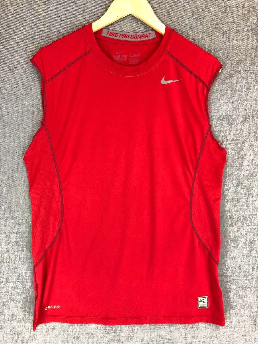 Nike Pro Combat T Shirt Men s L Large Dri Fit Sleeveless Gym