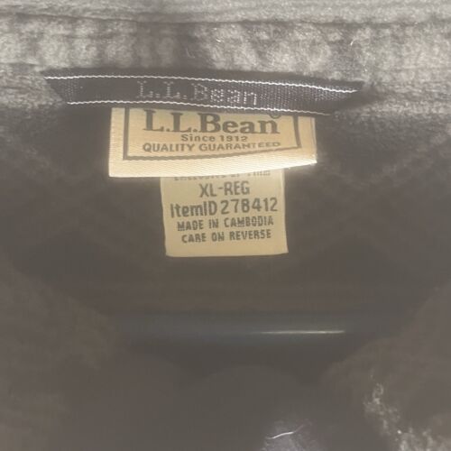LL Bean Fleece schwarz/grün 1/4 Druckknopf Pullover Sweater Aztekenmuster Herren Größe XL - Bild 3 von 7