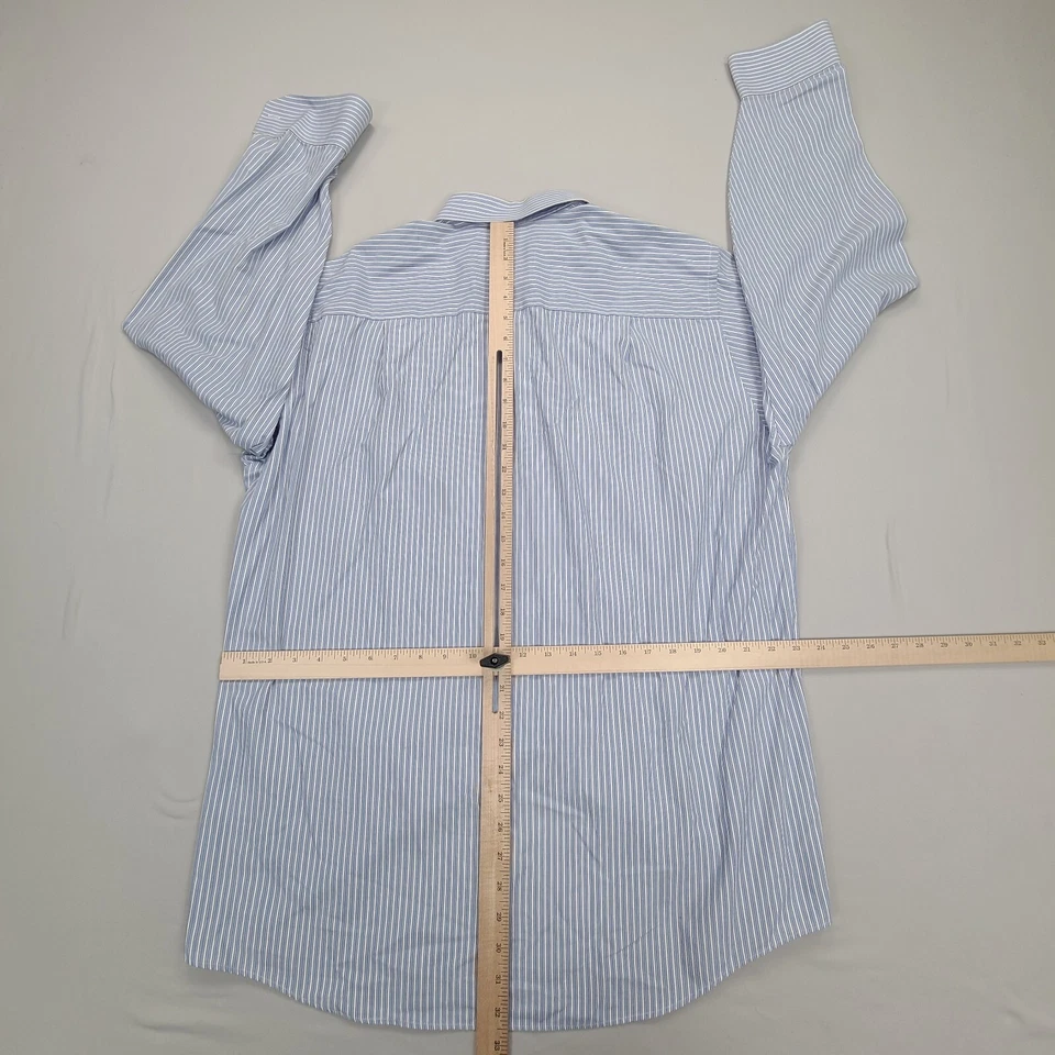 Geoffrey Beene Shirt Mens Extra Large Blue Button Up Casual Wrinkle Free Stylish - Image 3 of 4