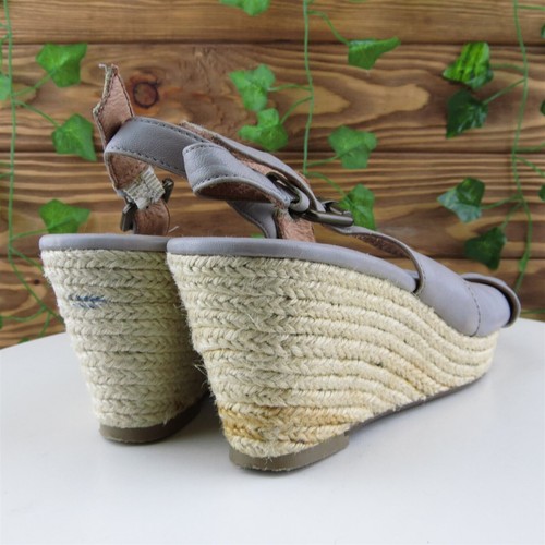 Corso Como Size 6 M Women Sandal Slingback Gray Leather - Picture 6 of 10
