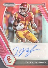 2021 Panini Prizm Draft Picks Football Draft Picks Autographs #69: Tyler Vaughns