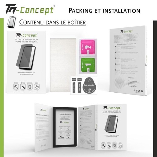 TM-Concept® Verre trempé teinté pour Xiaomi 12 - Noir - incurvé 3D Privacy - Imagen 4 de 8