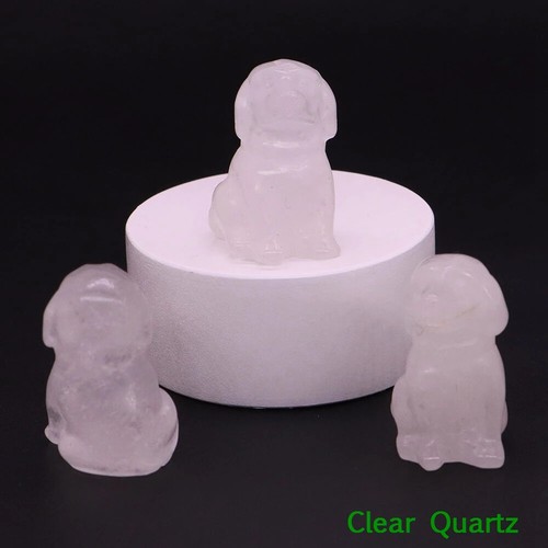 30 mm Mini Edelsteine Hund Statue natürliche Heilung Kristall Tier Karfts Wohnkultur - Bild 14 von 23