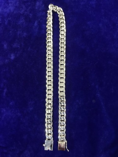 30" 390g MEN'S HEAVY BIKER CUBAN CHAIN LINK SOLID STERLING SILVER 925 NECKLACE - Picture 2 of 6