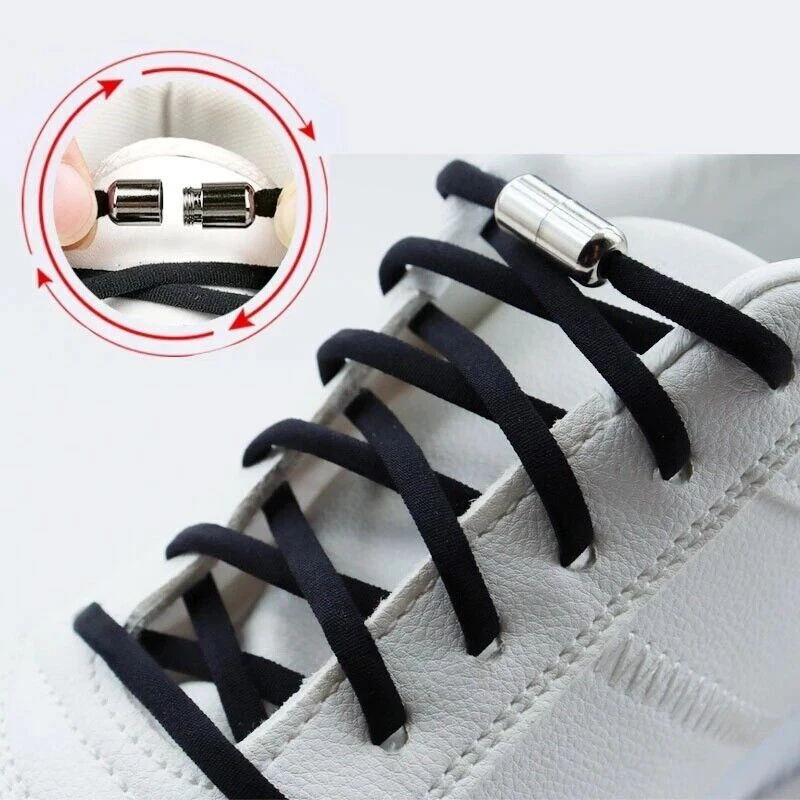 No Tie ShoeLaces Adult Kid Elastic Sneakers Laces Lazy Easy No-tie Shoe  Strings