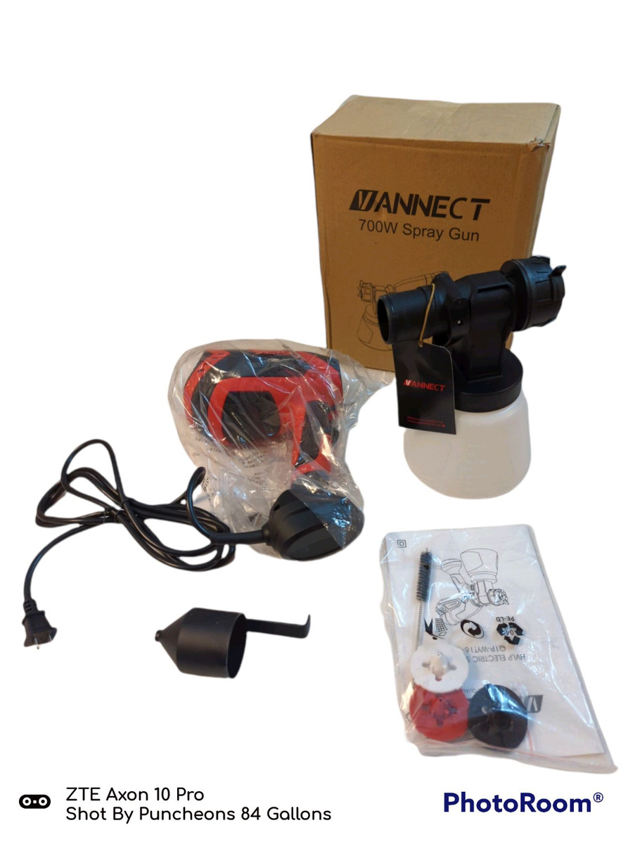 VANNECT High Power Home Electric Paint Spray Gun 700 Watt with 4 Nozzle Sizes