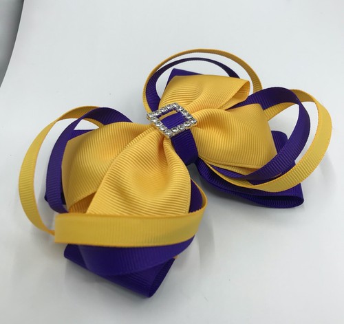 Purple and Yellow Gold School Hair Accessories - Picture 53 of 68
