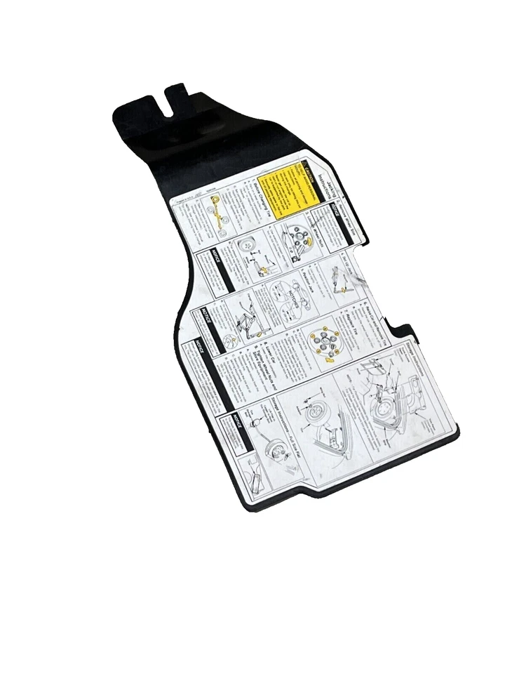 Chevrolet Camaro Z28 1993-2002 cubierta de gato de neumático de repuesto instrucciones OEM Foto 3 de 4