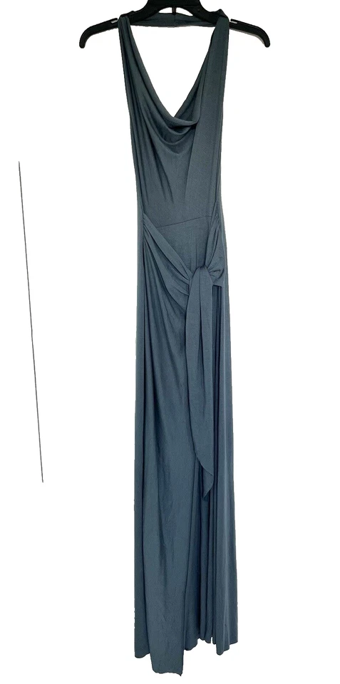 NUEVO CON ETIQUETAS NUEVO Vestido Largo Maxi Resort Rachel Pally Gris Sin Mangas Halter Capucha Caftán M Foto 4 de 4