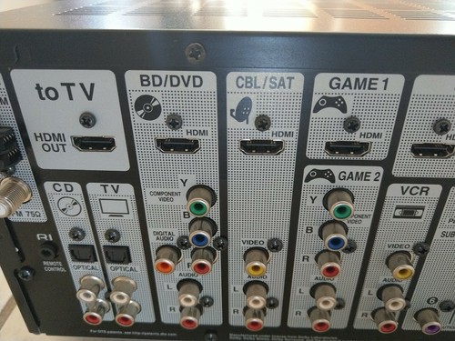 Onkyo TX-SR444 AV Receiver 7.1 85 Watts per Channel 8 Ohms Works Great No Manual - Picture 10 of 12