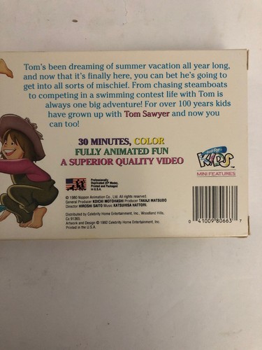 The All New Adventures Of Tom Sawyer Kids Mini Features VHS 1980-RARE-SHIP N 24H - Picture 8 of 12