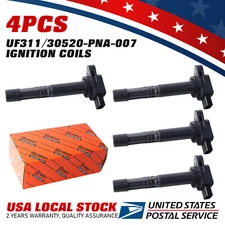 4Pcs Durable Ignition Coil UF311 For 2002-2009 Honda CR-V 2.4L L4 30520-PNA-007