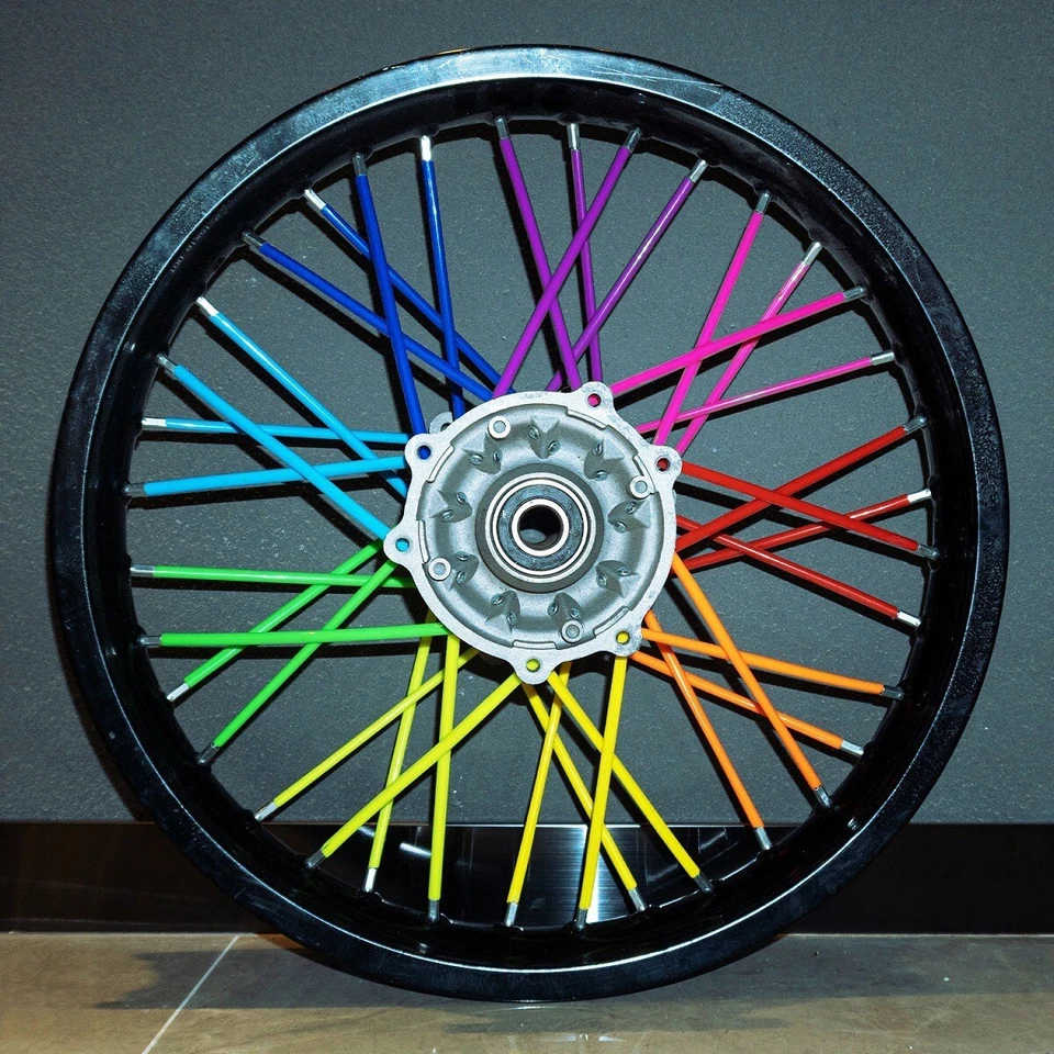 72pcs Dirt Bike Spoke Skin Cover Rim Protector for Bicycle Motorcycle Wheelchair - Image 3 of 4