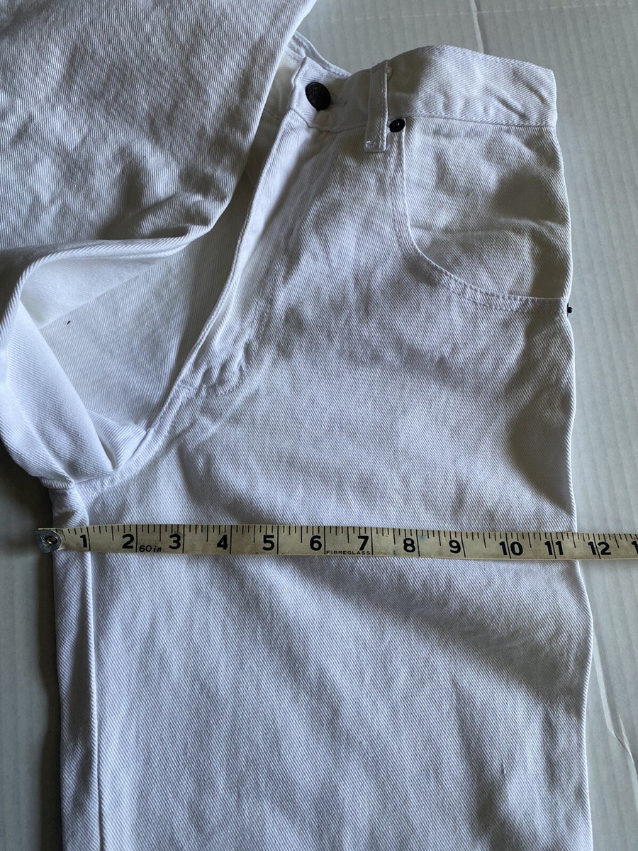 K　Solo semore ホワイト Vintage Solo Semore Jeans Mens 42 White Denim Wide Leg Baggy