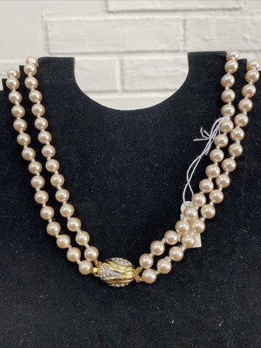 Collana Perle Doppio Filo Vintage - Foto 3 di 4