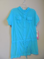 Gossip Girl Size 4 Girls Aqua Semi Sheer Swimsuit Coverup Gossip Girl Size 4 Girls Aqua Semi Sheer Swimsuit Coverup
