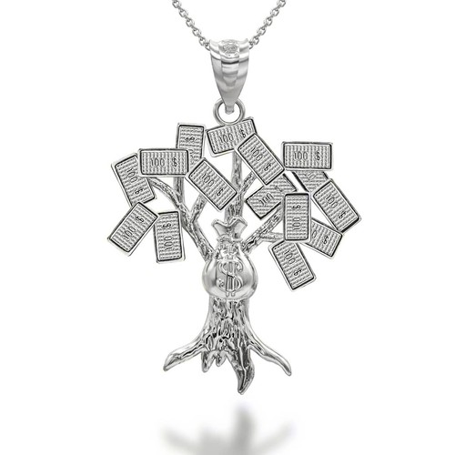 Halskette mit Anhänger 10 Karat massiv Gold Geld auf Baum - Bild 8 von 18