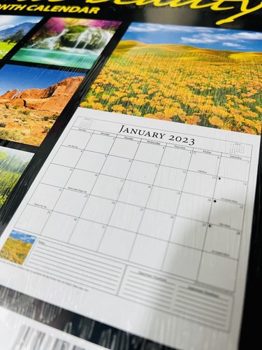 Scenic  Beauty 2023 Calendar 12Month Wall Large Nature Tranquil Beautiful Photos - Bild 3 von 3