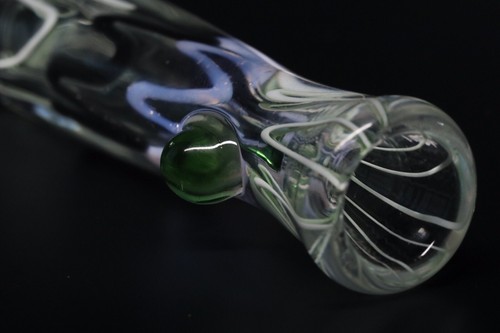 3” ONE HITTER USA TOBACCO CHILLUM BLOWN GLASS ART HAND PIPE BOWL SMOKING HEAVY - Picture 4 of 12