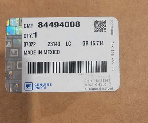 OEM NEW 2017-20 GM Chevrolet GMC Escalade Front Seat Belt Retractor Kit 84494008 - Picture 2 of 2