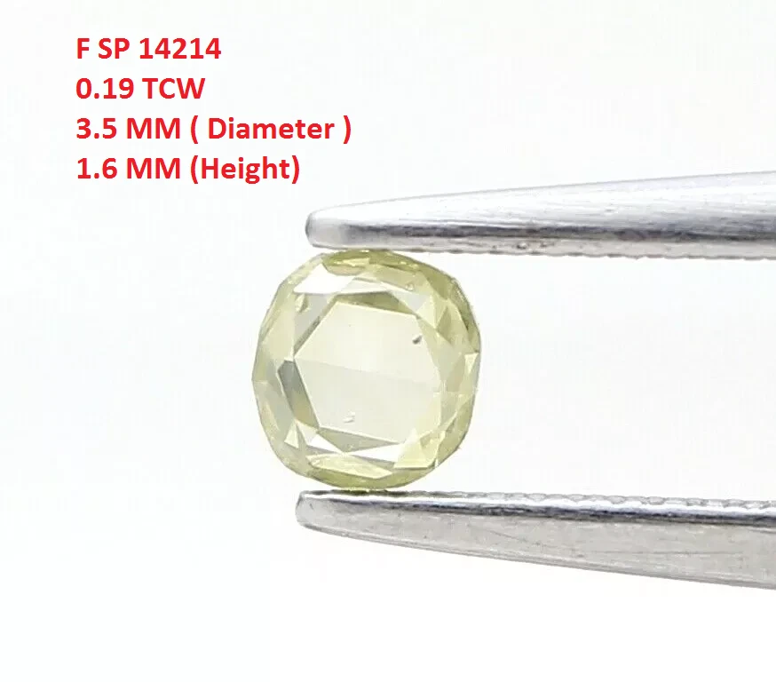 Fancy natural diamond 0.19tcw green color round rosecut to make jewelry - Image 2 of 4