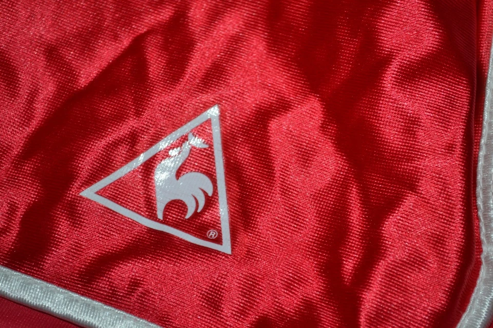 Vintage Le Coq Sportif 70s Running Nylon Shorts Sprinter Red Womens SZ 38 S-M - Image 4 of 4