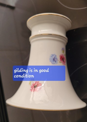 Furstenberg 12.5CM White Porcelain Vase Floral with Gilded trims - Stamped O2668 - Picture 8 of 11